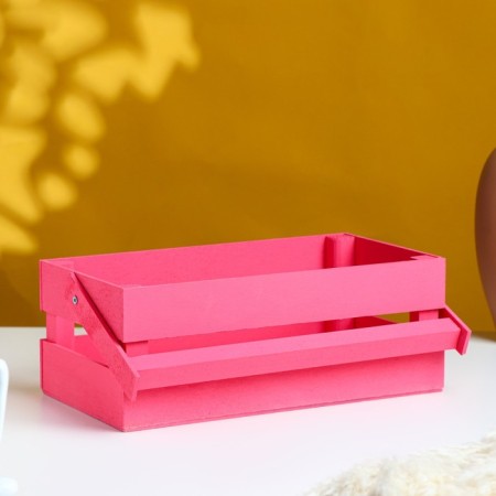 Wooden Kashpo 24.5 × 13.5 × 9 cm "Two Light", two -string, pink giving beautifully-2