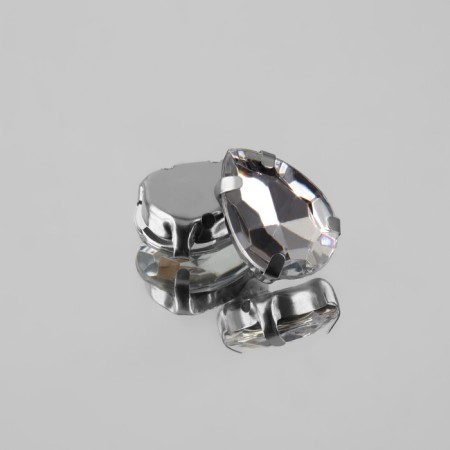 Rhinestones are sewing “drop”, rimmer, 10 × 14 mm, 20 pcs, white color-3