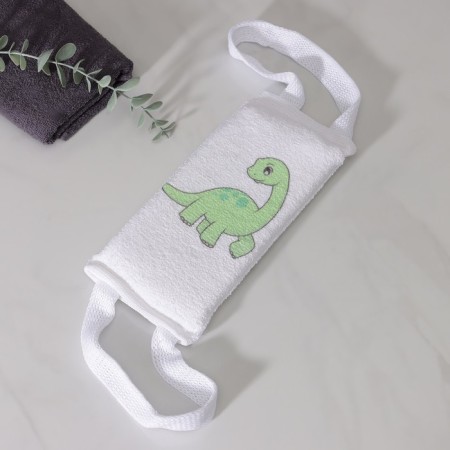 Body washcloth cotton share "Dino", 10.5 × 25 cm