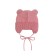 A cap on ties with ears children's amababy pure love Bear, with a lining, size 44-46 cm, pink color