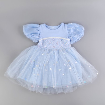 Carnival set "Stylish Princess": rim, blue dress, height 98-104 cm-5