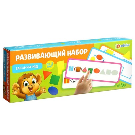 Developing game “Finish”, 10 cards, cardboard figures, according to the Montessori methodology-4