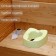 Silent toilet seat, for elderly and low -mobility, 42 × 38 cm, polyurethane foam, green