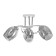 Ailin chandelier 3x60W E14 white, chrome 55x55x20cm