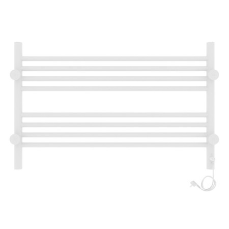 Towel electric heated Laris Olivia ChK8, 800x500 mm, 8 crossbars, left, white-16