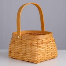 Wicker basket, sequoia, 17.5x15x11.5/23.5 cm, honey