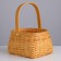 Wicker basket, sequoia, 17.5x15x11.5/23.5 cm, honey