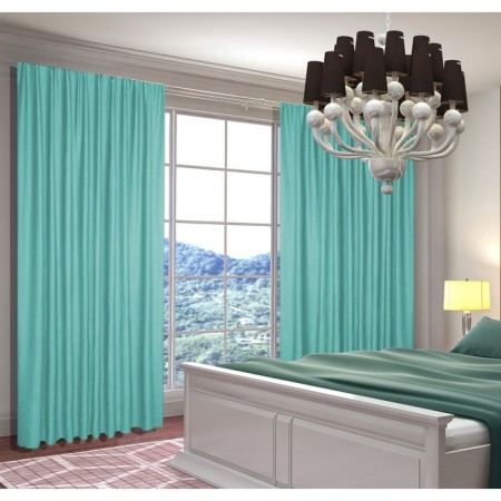 Set of curtains, size 150x260 cm, 2 pcs, turquoise color