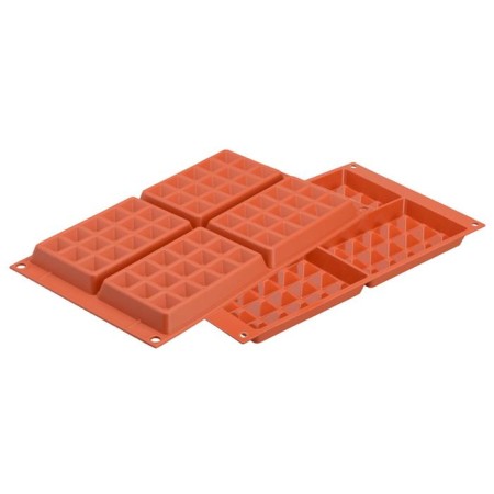 Waffel Classic waffle form, silicone, red