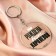Acrylic keychain with a joke "Born to be a queen", diam. 6 cm