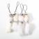 Fluffy on the suspension "White Mouse" mix 8.5x3.5x3.5 cm