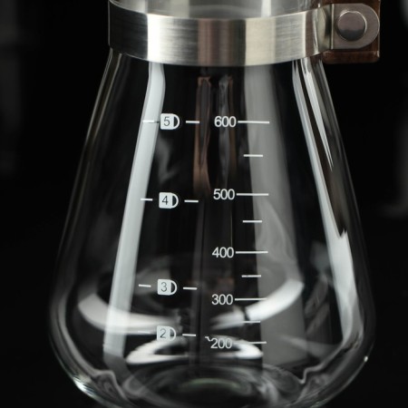A glass of a glass with a measured scale "Tipika", 600 ml, with a wooden handle-3