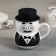 Ceramic mug with silicone lid "Gentleman", 380 ml, MIX drawing
