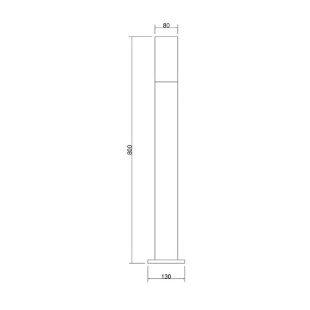 Landscape lamp Outdoor O418FL-01GR1, 1x60W, 8x8x80 cm, E27, gray color-2