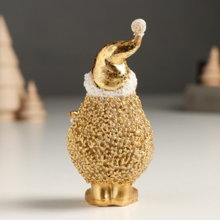 Polystone souvenir "Golden Hedgehog in the New Year's cap, with an asterisk" mix 4.5x5x11 cm-3