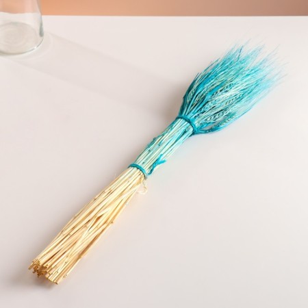 A set of dried flowers "rye", a ban 35-40 pcs, length 55-65 (+/- 6 cm), turquoise-3