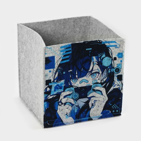 Anime organizer for storage, 30 × 30 × 30 cm, 24 l, gray