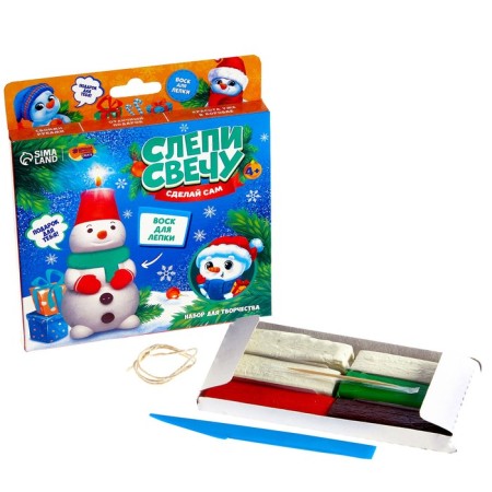 New Year's set for creativity. Blind the candle "New Year! Snowman in the cap "-1
