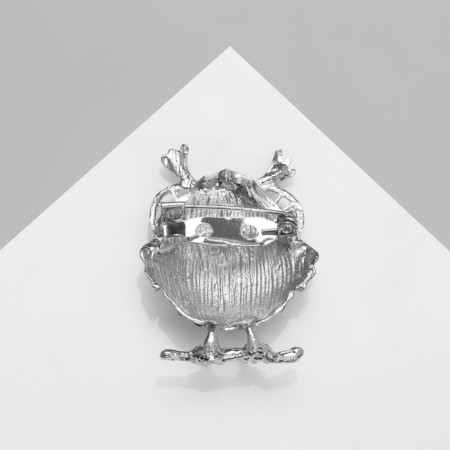 Brooch "Eagle" Round, color in silver-1