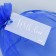 Big a gift organza Blue "Congratulations", with a nameplate, 20 x 30 cm +/- 1.5 cm