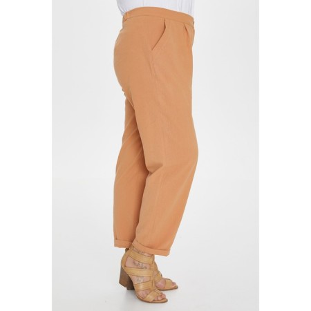 Female trousers, size 54, beige color-2