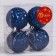 Set of balls plastic D-6 cm, 4 pcs "Gray" blue