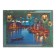 Diamond mosaic with partial filling and uniform rhinestones on the sunset frame, 30 x 40 cm