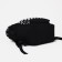 School backpack from textiles, 5 pockets, black color