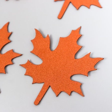 Foamir's blank "List of maple", 5x5cm, 10pcs, brown set-1