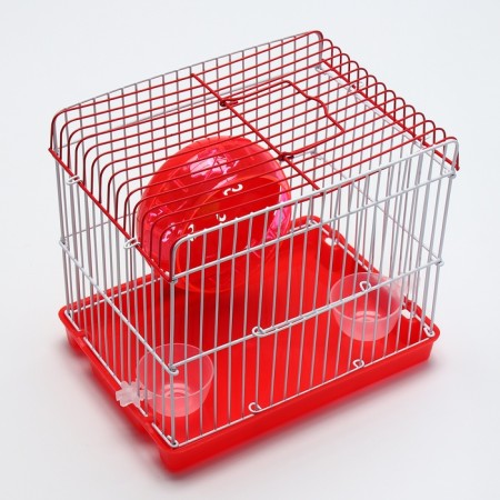 A cell for rodents equipped RT-2Q, 22 x 16 x 20 cm, red (packing 30 pcs)-3
