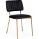 Armond Metal/velor stool, gold/black 45x53x80 cm