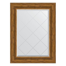 Mirror with engraving in the baguette frame, poisoned bronze 99 mm, 69x91 cm
