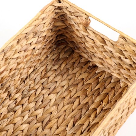 Storage basket, rectangular, 43x30x22 cm, water hyacinth, metal. frame-3