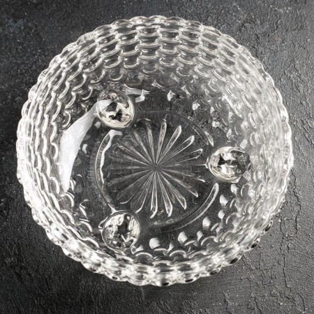 A set of glass salad bowls "Clouds", 7 items: 1 pcs 18 × 9 cm, 6 pcs 10 × 6 cm-2