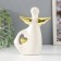 Souvenir Ceramics "Baby Angel with Heart" White with gold 10.5x4.2x14 cm
