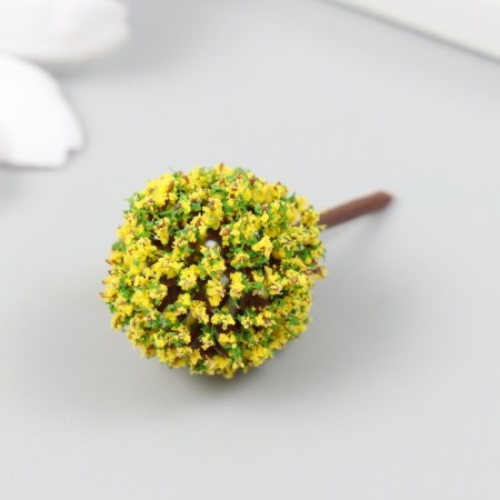 Artificial plant for creativity plastic "Yellow Flame" 2.3x3.6 cm-1