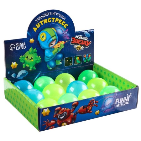 Antistress Magic "Ball", with air, Mix color, in showbox-3