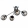 Ceiling EVOLUCE lamp. Sle106002-04. Marea. 4x40 watts, E14, 60x60x29 cm, chrome color, black