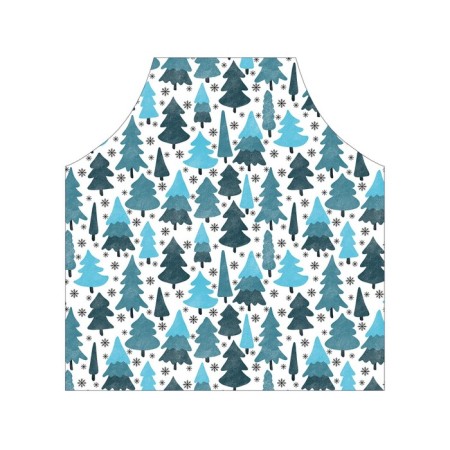 Apron kitchen with a photo print "Winter in the forest", adjustable, size OS-1