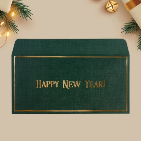 Happy New Year gift, embossing, designer paper, 22 x 11 cm, New Year-4