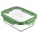 Smart Solutions baking and storage container, rectangular, with a lid, 1 l, green color