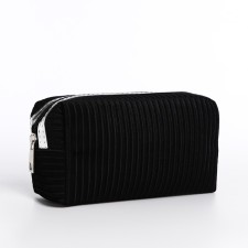 Cosmetic bag with lightning, black color