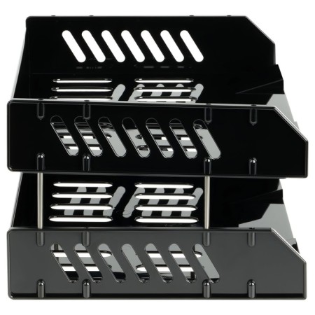 A set of paper trays is horizontal sity, set 2 pieces, on metal rods, black-6