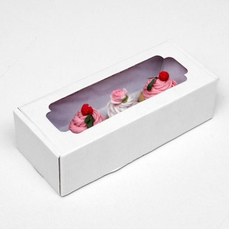 Self -charged box, with a window, white, 32 x 13 x 9 cm-2