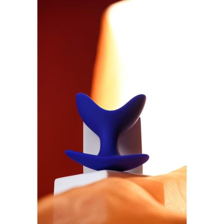 Expanding anal plug Bloom, silicone, blue color, 9.5 cm, d = 7 cm-6