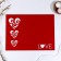Napkin "Heart", red color, felt, 38 cm x 28 cm