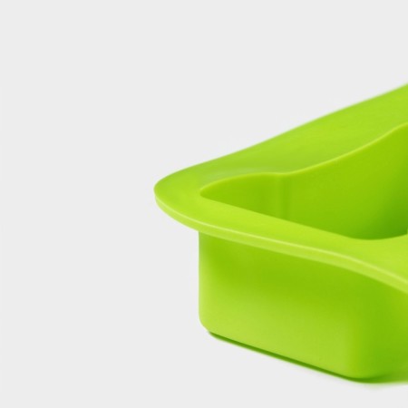 The form for baking the deed "New Year. Bells and boot ", silicone, 25.5 × 17 cm, 6 cells, green color-4