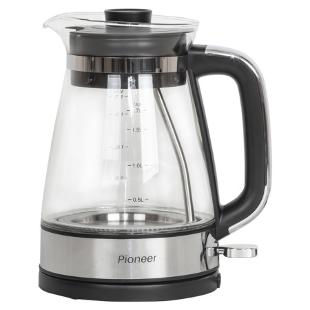 Pioneer KE805G kettles, glass, 1.7 l, 2200 watts, silver