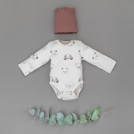 Комплект детский KinDerLitto «Мягкий хлопок-3», 3 предмета, принт питомцы, рост 68-74 см-2