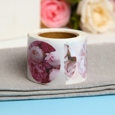 Stickers for flowers and gifts "Pion", 4.4 x 4.4 cm, 252 pcs.-1